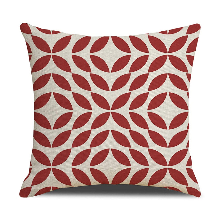 Amazon Home Solid color geometric linen Pillow case Digital printed geometric pillow cushion pillow cover